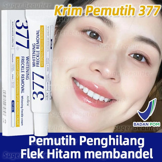 Krim Pemutih Penghilang Flek Hitam membandel 100% ORIGINAL Krim Pemutih 377 pemutih glowing cepat Pelembab Wajah Niacinamide Whitening Freckle Cream Mencerahkan warna kulit Remove Melasma Brighten Lighten Dark Spots Melanin Anti-Aging Moisturizing