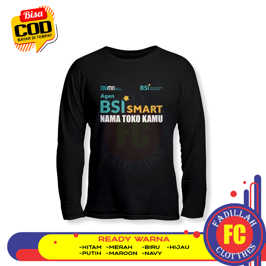 BSI SMART Agent T-Shirt Free Your Store Name Long Sleeve Distro T-Shirt