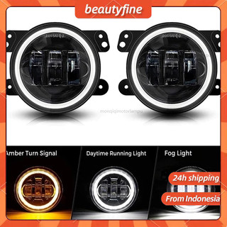 2Pcs FOGLAMP Angel Eyes Day Maker Lampu Kabut Foglight Projie 4 Inch 30 Watt Fog Lamp Drl Angel Aye Jeep Rubicon Wrangle