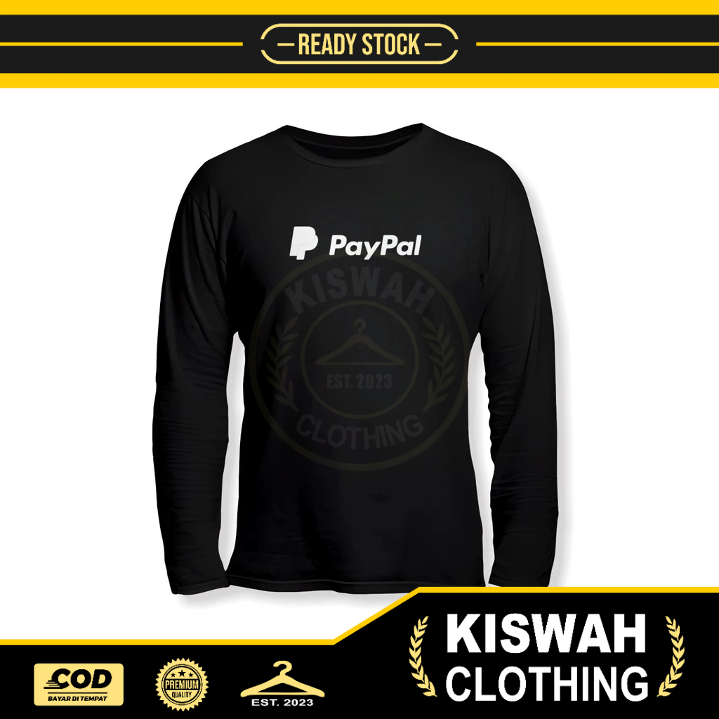 Paypal เสื้อยืดแขนยาวเสื้อบริษัท