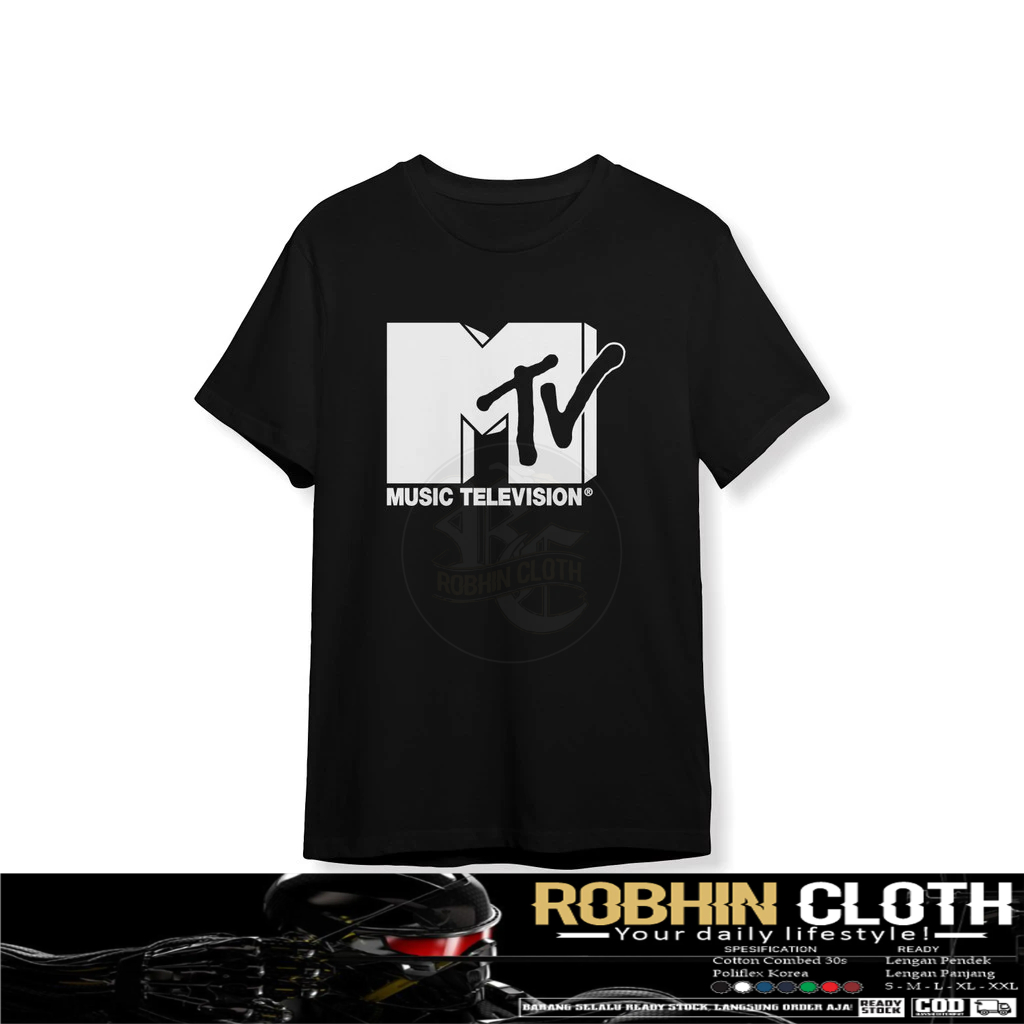 เสื้อยืดเสื้อบริษัทโลโก้ MTV
