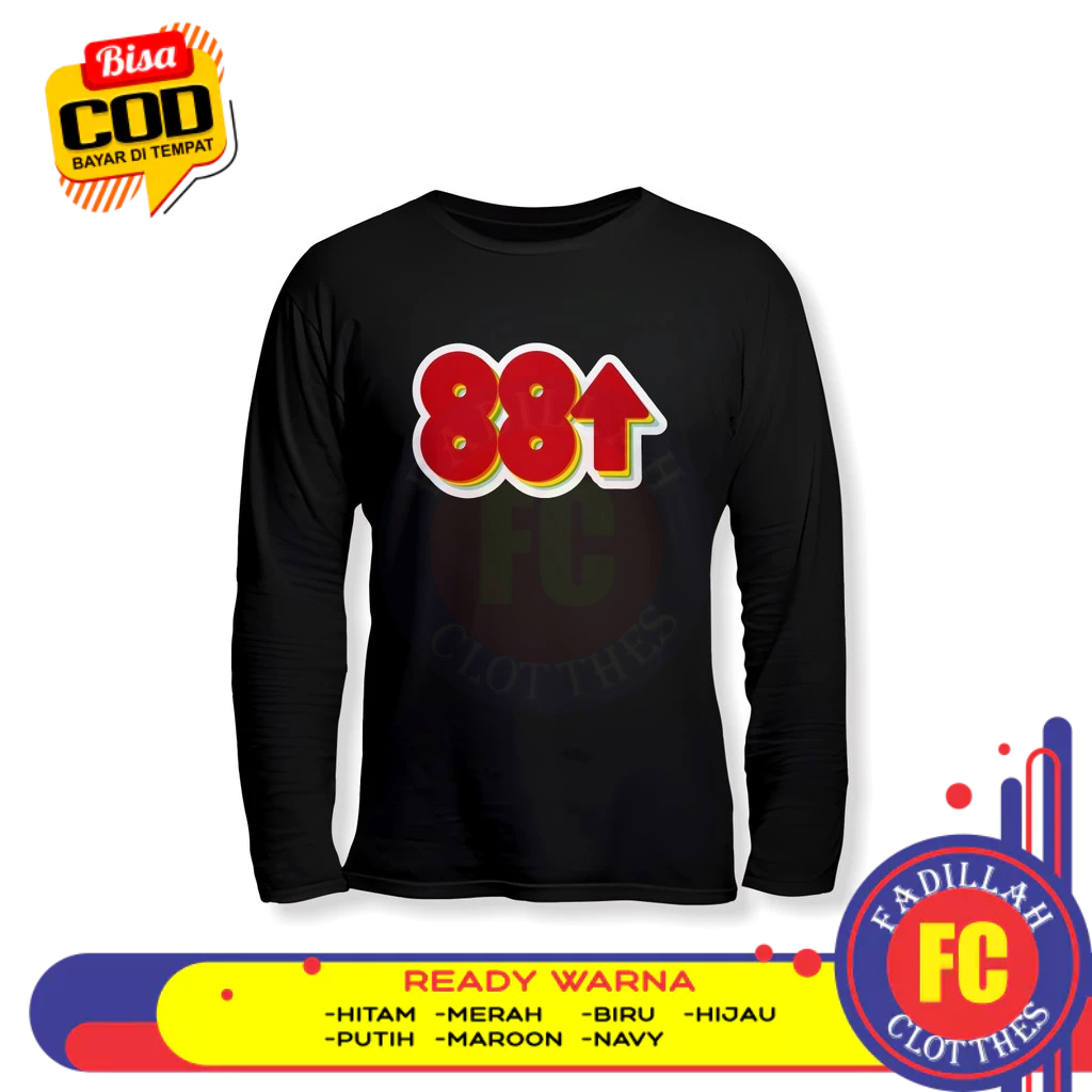 88 Rising Logo เสื้อยืดแขนยาว Distro T-Shirt