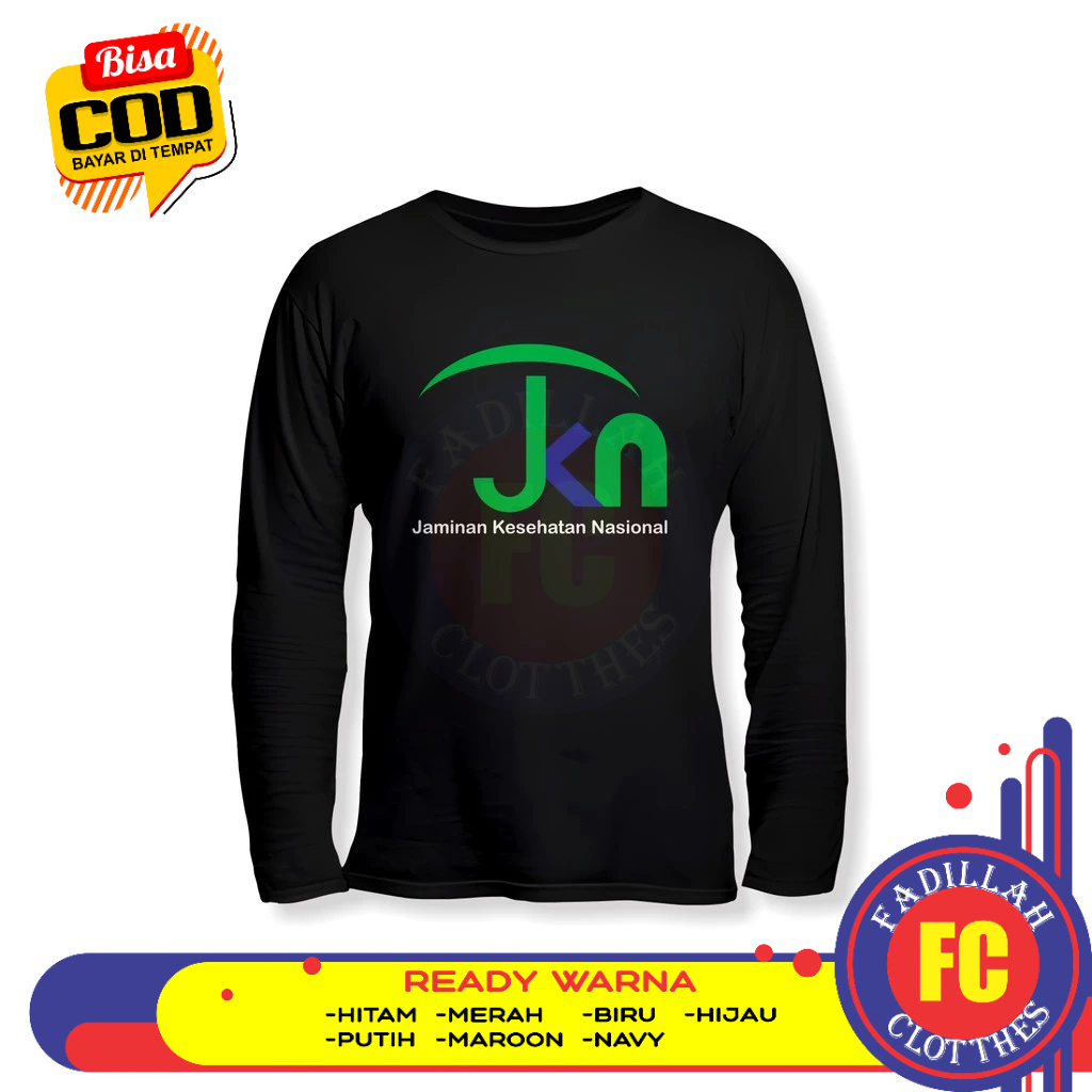 เสื้อยืด JKN รับประกันเสื้อบริษัทแขนยาวโลโก้ความสําเร็จแห่งชาติ