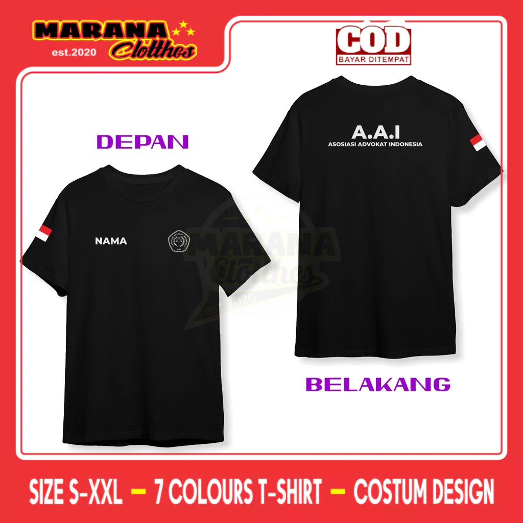 AI เสื้อยืด มุ่งมั่นของชาวอินโดนีเซีย Advocates Free Your Name DB Distro เสื้อยืด
