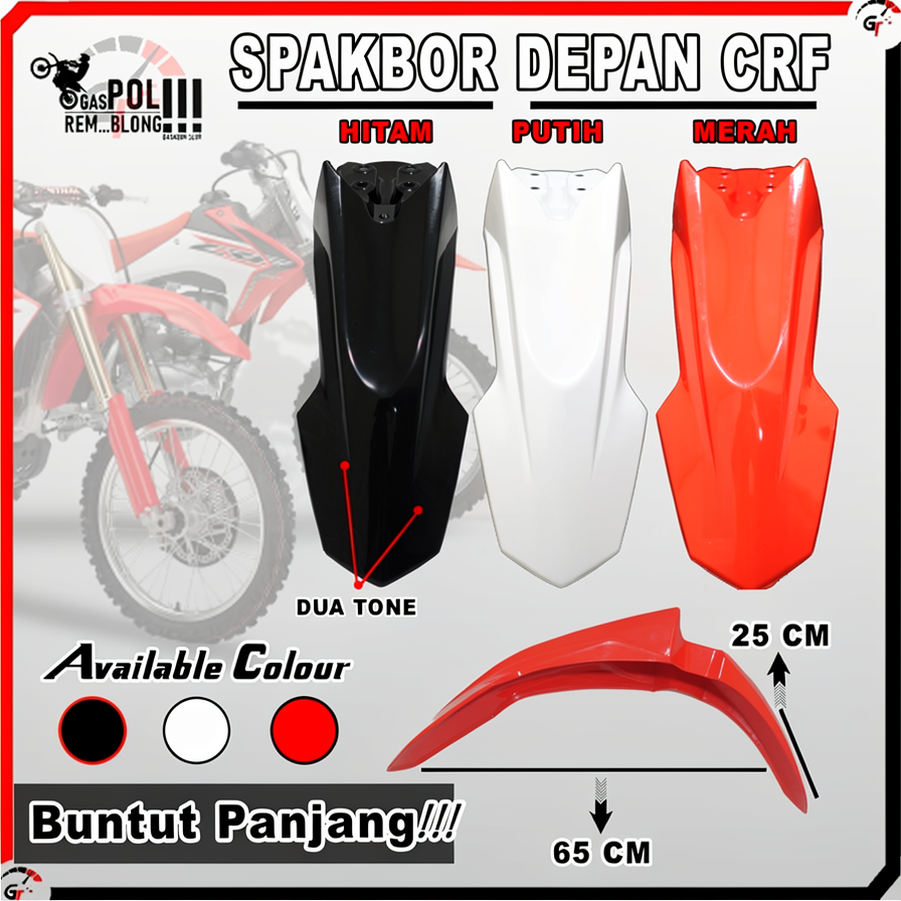 FRONT FENDER CRF 150 250 HONDA FENDER SPAK MOTORCYCLE CROSS TRAIL SUPERMOTO DIRTBIKE PNP