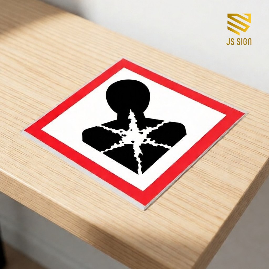 SAFETYSIGN K3 SYMBOL MATERIAL B3 - KARSINOGENIC + จาน 3MM