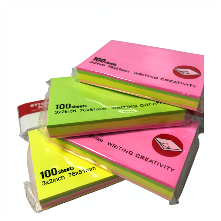 BENEFIT STICKY NOTE / เนื้อหา V-TEC 100 ขนาด 76x51 มม. 4 สี - MEMO สําหรับ SCHOOL & OFFICE NEEDS
