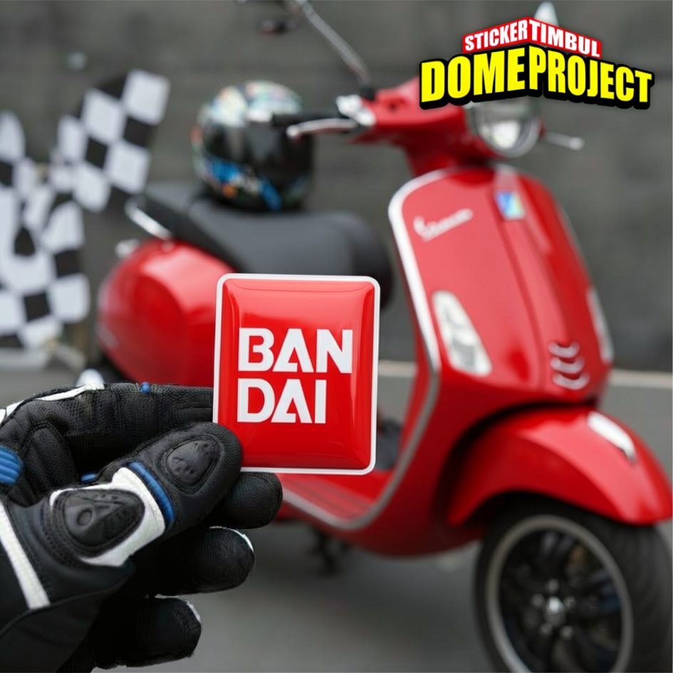 BANDAI TIE STICKER RAISED VESPA TIE EMBLE WATERPROOF