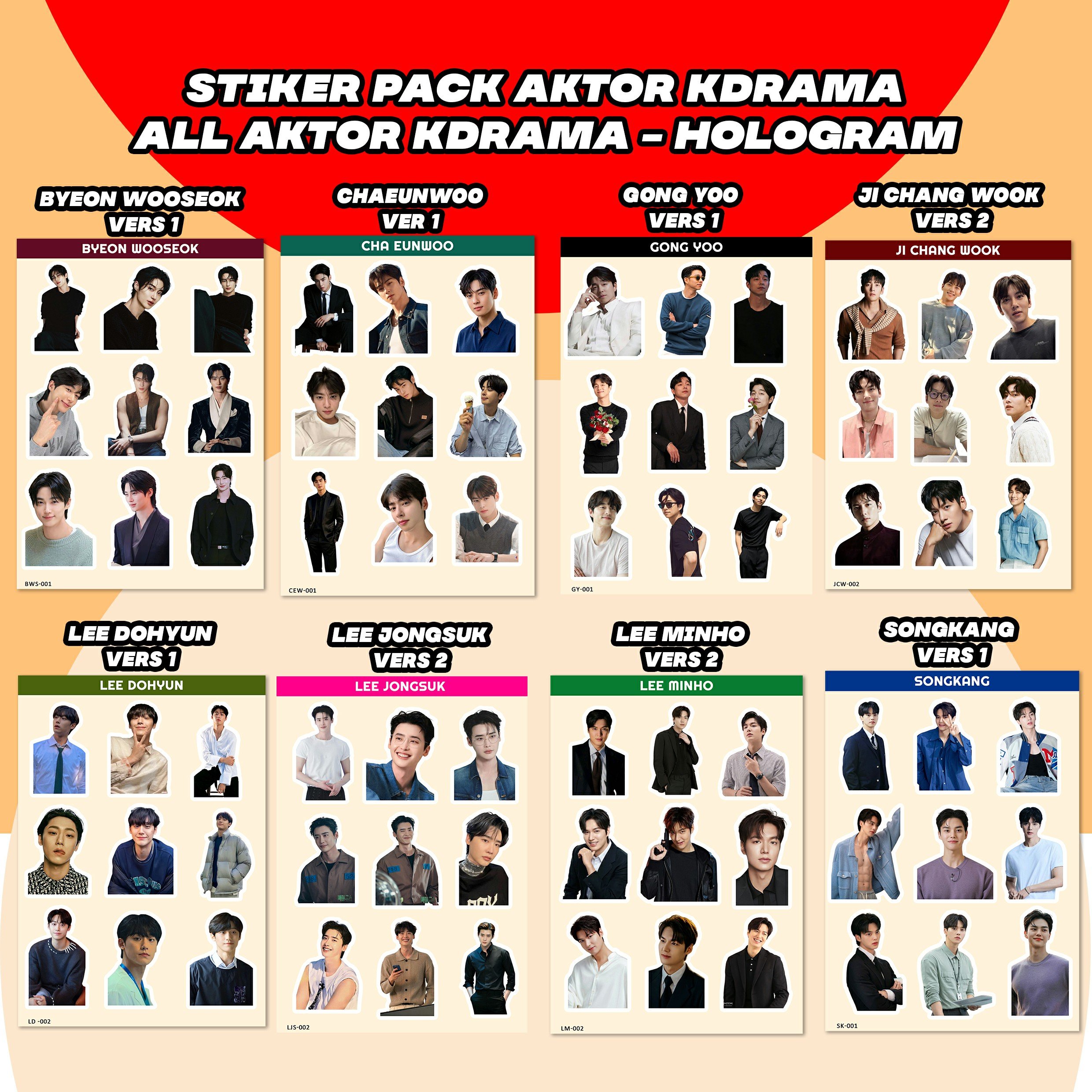 KDRAMA สติ๊กเกอร์แปลง FULL MEMBER I KDRAMA ACTOR สติ๊กเกอร์ I KDRAMA สติ๊กเกอร์ | KPOP I MERCHANDISE