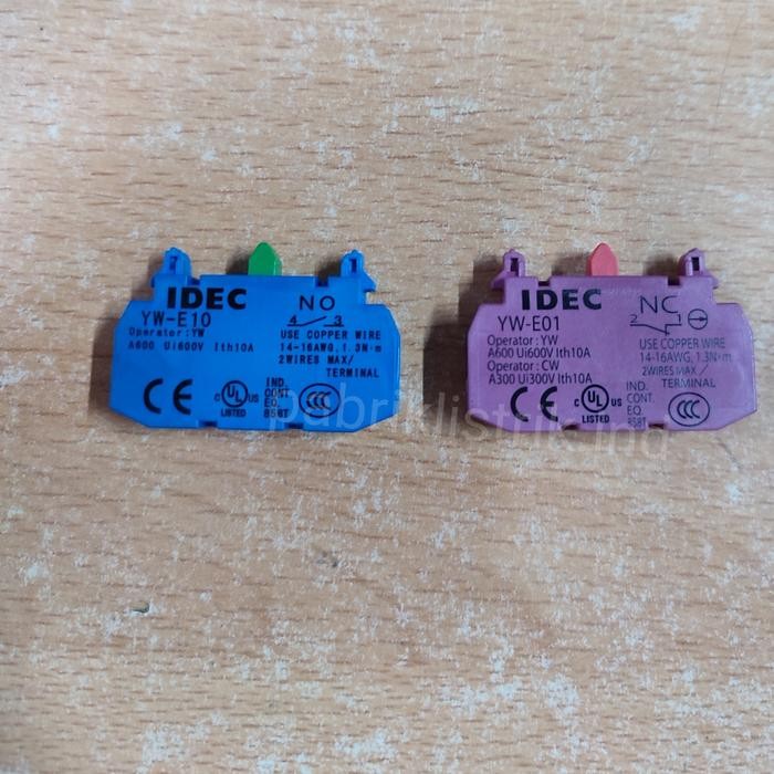 บล็อกสัมผัส YW E10 E01 YWE10 YWE01 ไม่มี NC idec