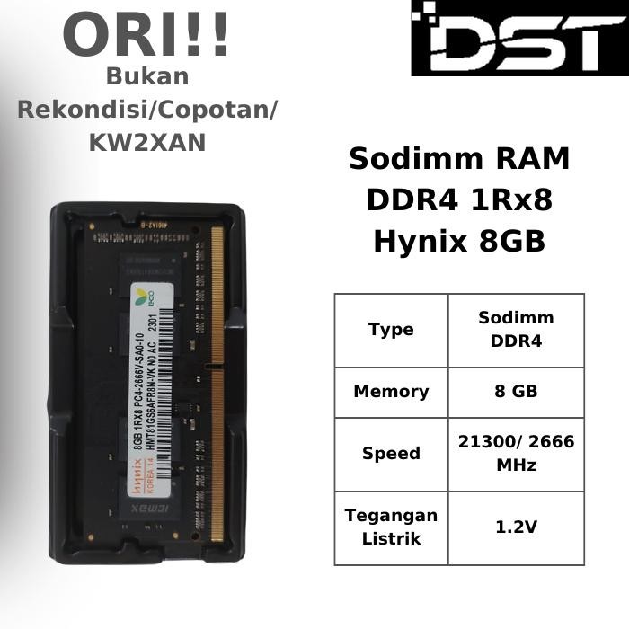 Sodimm RAM DDR4 8GB 1Rx8 PC4 Hynix แล็ปท็อปโน้ตบุ๊ค Mini PC
