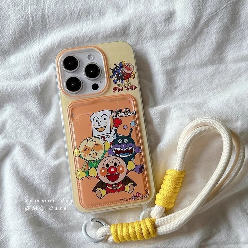 Card Holder Strap Monster Face Round Attraction Case Hp Samsung S25 Ultra A35 A26 A16 A36 S25 A06 A5