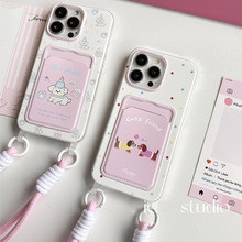 MERAH Pink Pop Puppy Simple Card Holder Casing Redmi Note 15 Pro 4G 5G Note 14 4G 5G Pro Plus 12 Pro