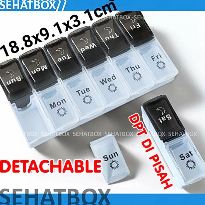 กล่องยาวิตามิน (Xl) 14 DAYS 14 DAYS Jigsaw Premium Pill BOX Weekly