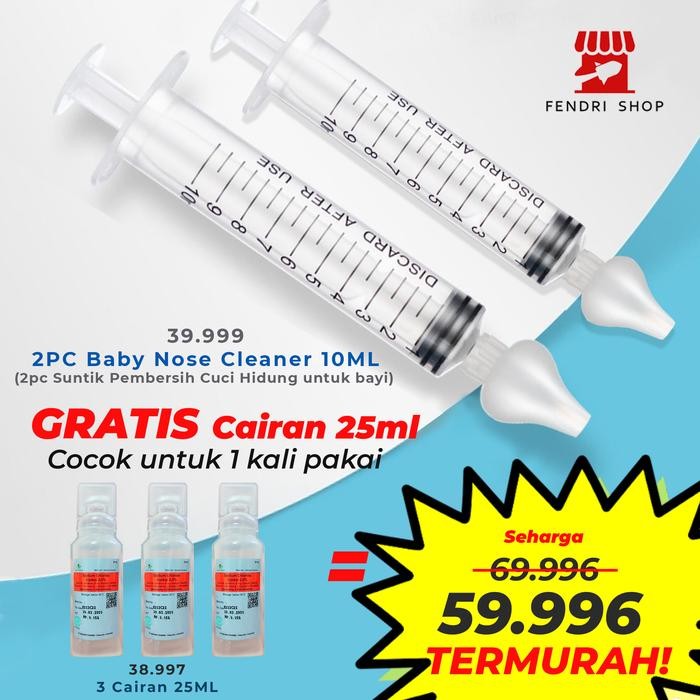 ใช้ล้างจมูกเด็ก 2 ชิ้น 10 มล. ฟรี 3 ชิ้น 25 มล. nacl