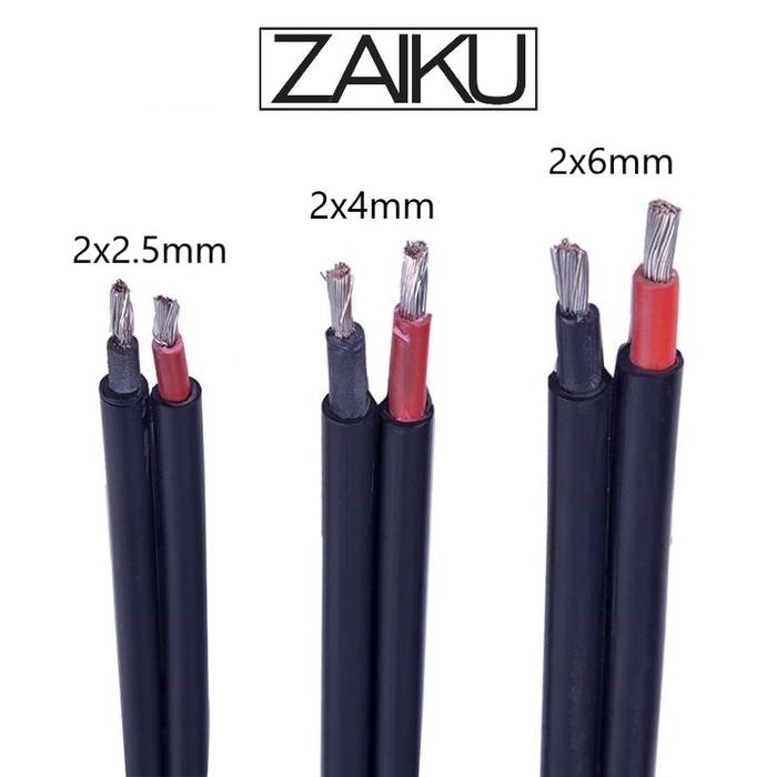สายพลังงานแสงอาทิตย์สองแกน 2x6 มม. สาย PV พลังงานแสงอาทิตย์ TUV ใบรับรอง H1z2z2-K