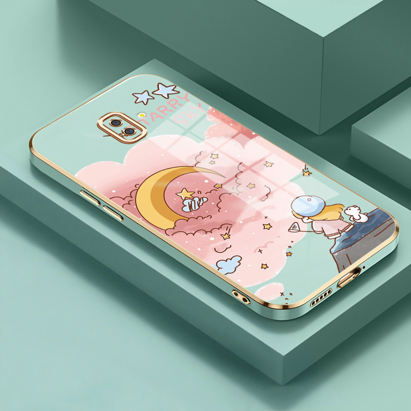 SAMSUNG สําหรับSamsung Galaxy J6 Plus 2018 J6 Prime 2018 J4 4G J2 4GกรณีปลอกDreamน่ารักMoonซิลิโคนทน