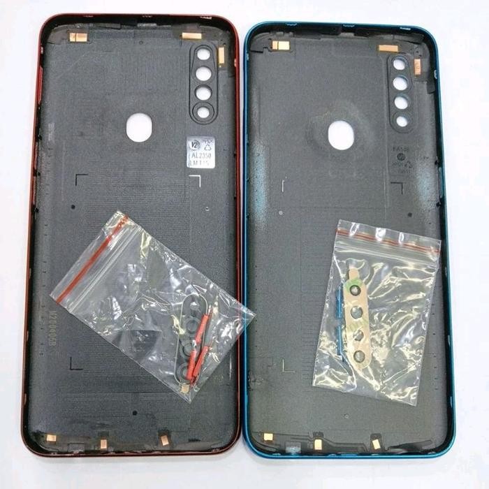 TOMBOL Tecno Digitech - Fullset Casing 0Pp0 A31 2020 ฝาหลังและ Bezel ปุ่มภายนอก Power Foll Glass