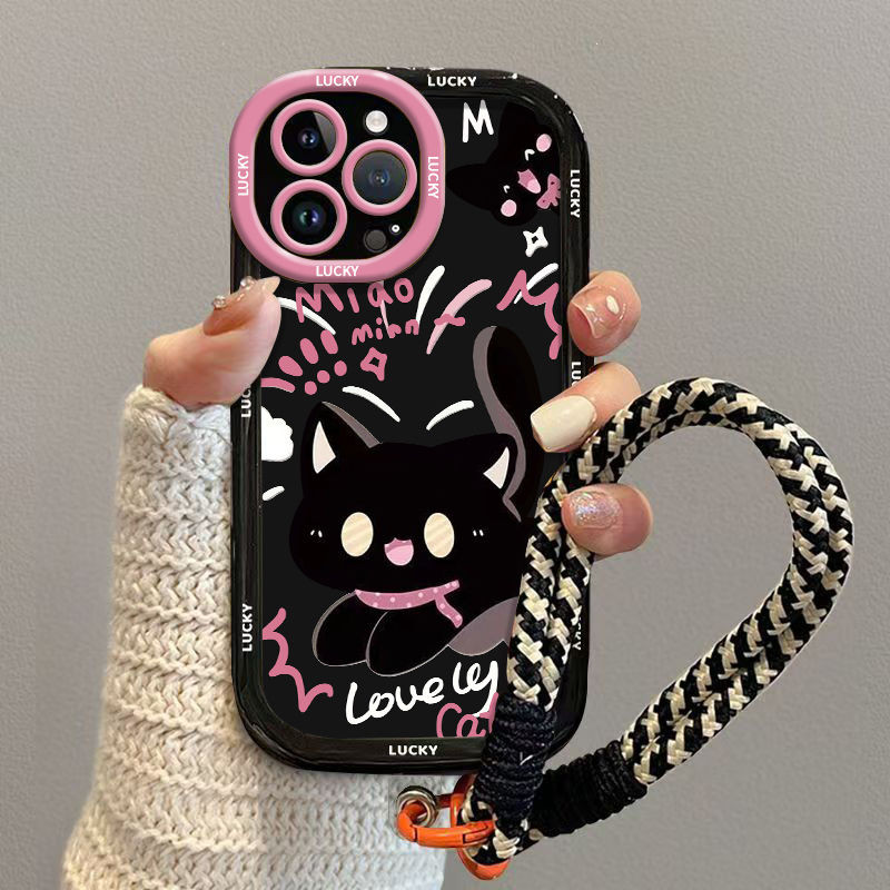 สายรัดลูกแมวน่ารักปลอก Infinix Hot 60i Smart 9 Hot 50 Pro Plus P55 5G 30 Pro 20S P65 4G A70 30I 8 Pl