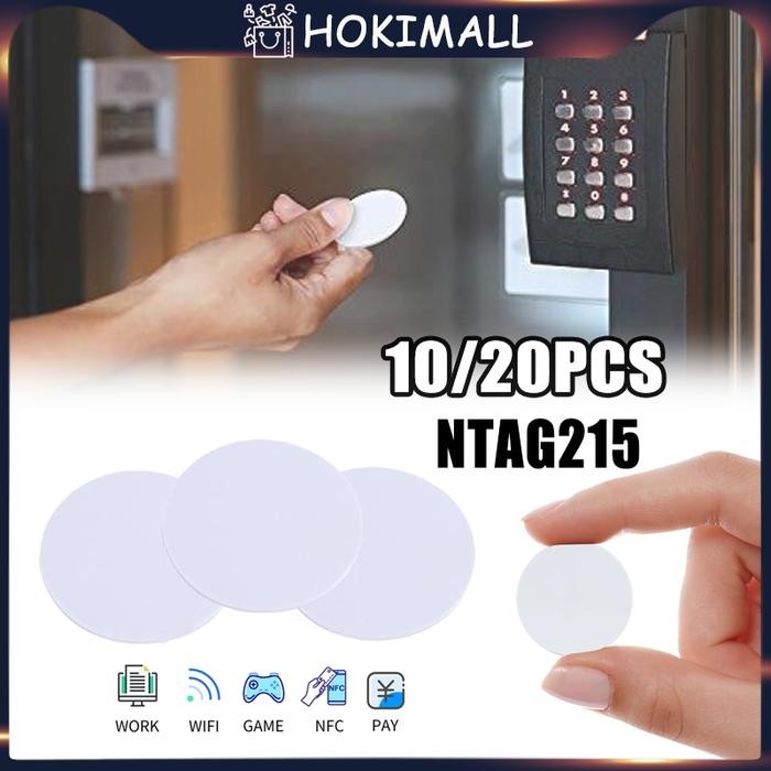 Kitani Innovation - 20 ชิ้น Ntag215 Tag Nfc 25 มม. เหรียญแท็ก Nfc โปรแกรม Ntag 215