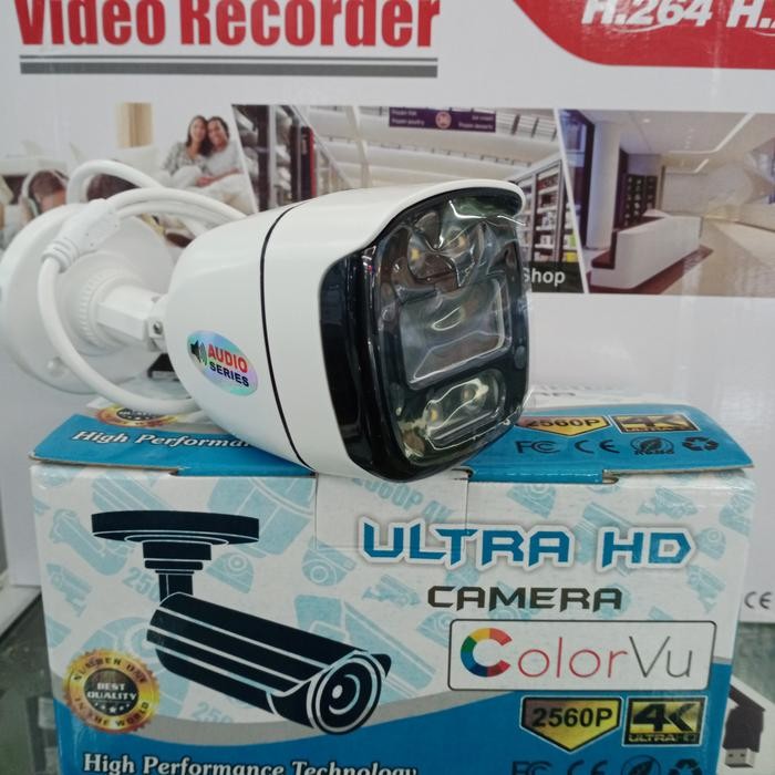 กล้องวงจรปิด OUTDOOR FULL COLORVU 2560P ULTRA HD 8MP AUDIO 4K RESOLUTION ULTRA HD