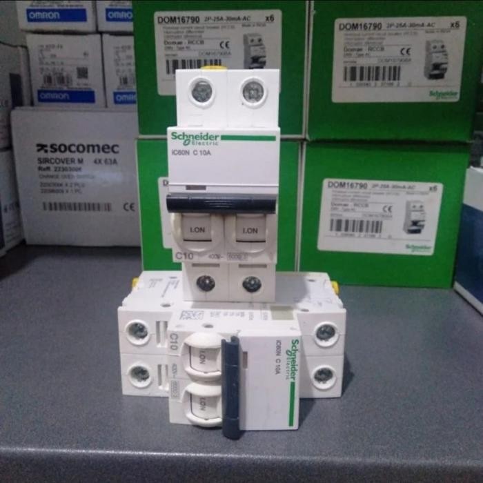 MCB IC60N 2P 10A 6kA Schneider 2Phase 2Pole