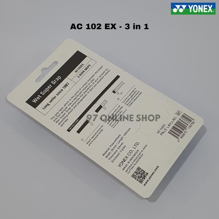 Yonex Ac102Ex / Ac 102 Ex แบดมินตัน / ไม้เทนนิสยาง Grip - 3 In 1 สีส้มจัดส่งฟรี