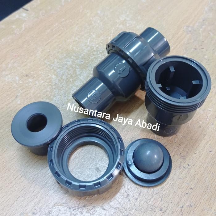 เช็ควาล์ว Pvc Type Ball Single Union 1/2" นิ้ว Dn 15 จัดส่งฟรี