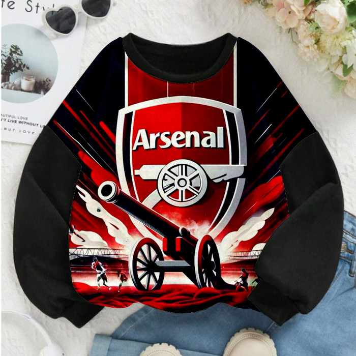 Arsenal Movie Animated Cartoon Super Hero S1 Crewneck Sweater Jacket พร้อมผ้าระเหิดสามารถปรับแต่งได้