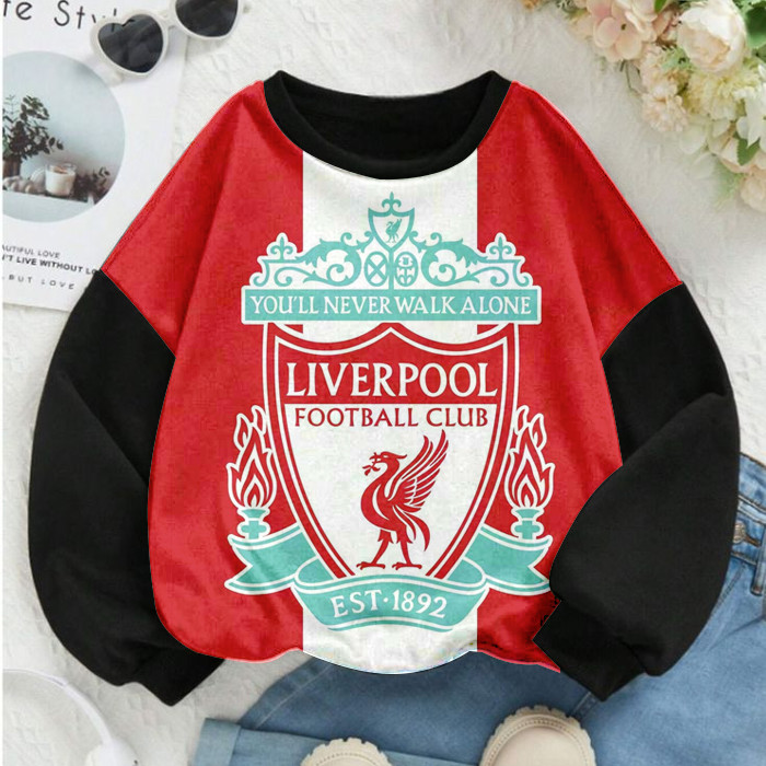 Liverpool Movie Animated Cartoon Super Hero S2 Crewneck Sweater Jacket พร้อมผ้าระเหิดสามารถปรับแต่งไ