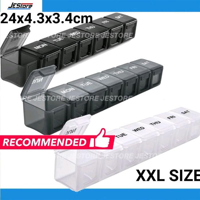 กล่องยา Strong (Xxl) 7 Days Pill BOX Daily Vitamin Container