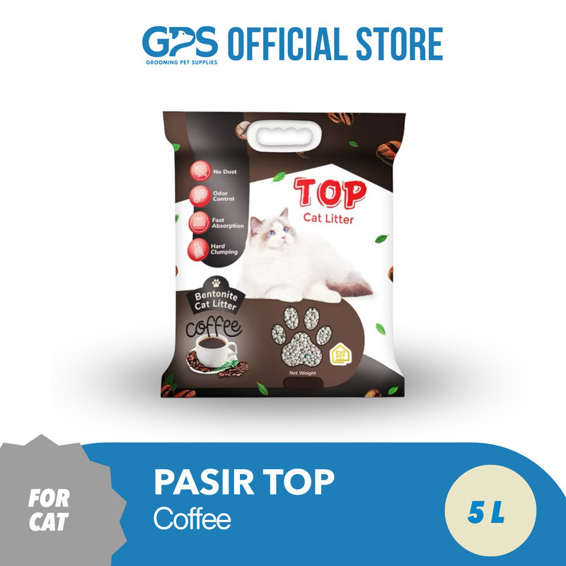 TOP CAT LITTER COFFEE 5 ลิตร / TOP COFFEE CLUMPY SAND 5 LITERS