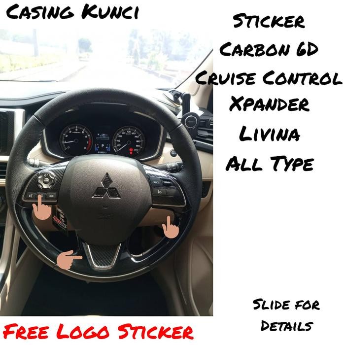 6D คาร์บอนสติกเกอร์ STEER XPANDER CROSS LIVINA CRUISE STEERING สติ๊กเกอร์