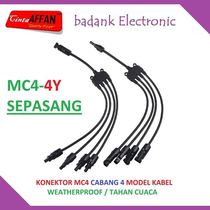 MC4-4Y Connector MC4 สาขา 4 (คู่) 1000V Solar Panel Solar