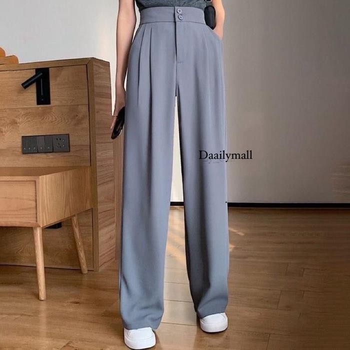By Outfit - กางเกงถัก Jennie Highwaist Double Button Culottes พร้อมกระเป๋ายางยืดสวมใส่สบาย