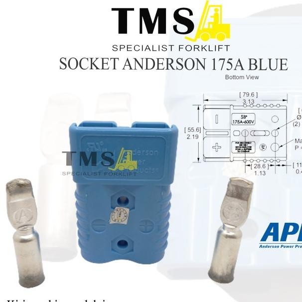 ซ็อกเก็ต ANDERSON SB175A สีฟ้าสําหรับ FORKLIFT