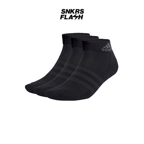 ADIDAS Sportswear Ankle Socks 3 คู่ Original Black Unisex Socks - IA3947
