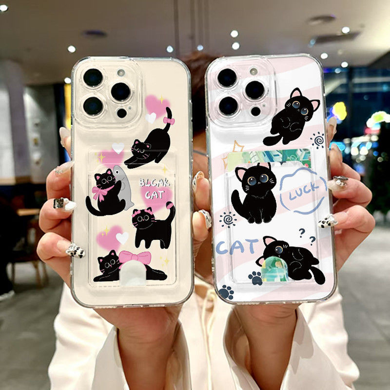 Black Cat Luck Case Hp Realme C71 Note 60X C75X C25Y C11 10 Pro Plus C3 12 Pro Plus C61 C35 C21Y 9I 