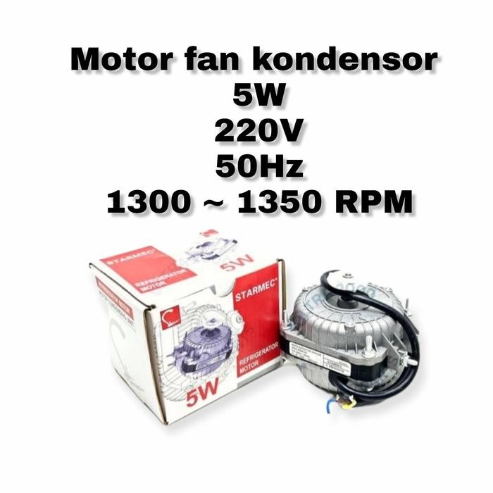 Dinamo Motor Fan Condenser Shookes freeser 5 Watt 220 VAC 1300 RPM