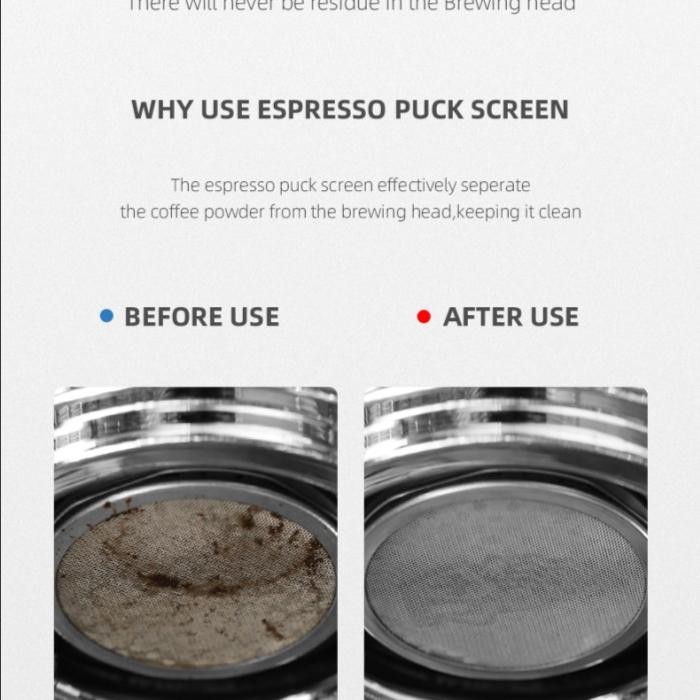 Mhw-3Bomber - Espresso Puck Screen 51Mm 53Mm 58Mm Titanium Plated & Stainless 304 Double Layer /