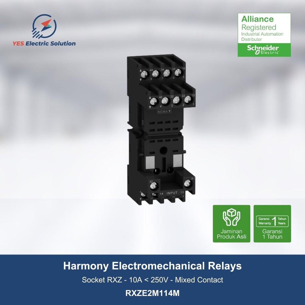 Schneider Socket RXZ 10A 250V Connector - สําหรับ RXM2 RXM4 - RXZE2M114M