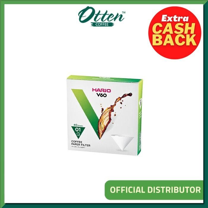 Hario - กระดาษกรองกาแฟ V60 VCF-01-40W (40 แผ่น)