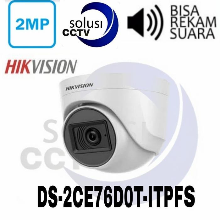 HIKVISION AUDIO 2MP INDOOR FULL HD 1080P กล้องวงจรปิด DS-2CE76D0T-ITPFS