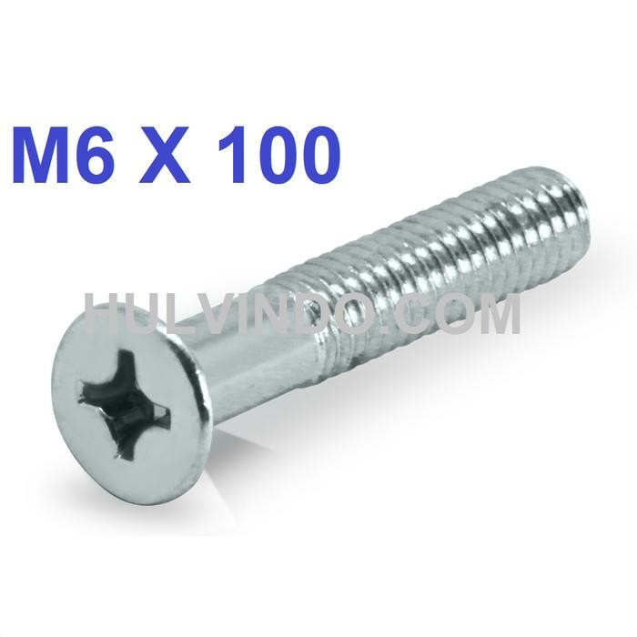 Choice - Jf กลอนหัวแบน M6 X 100