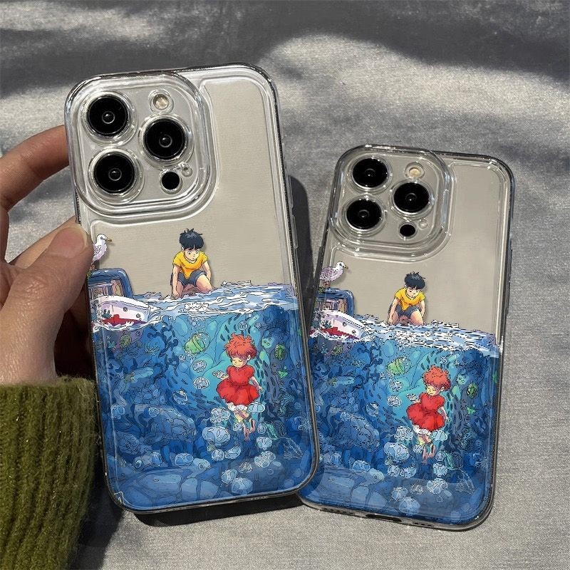 น่ารัก Sea Base Ponyo Sosuke Soft Case Hp Vivo 60 Lite Y21d iQOO Z10R 5G y19s pro y400 v60 V50 Y19S 