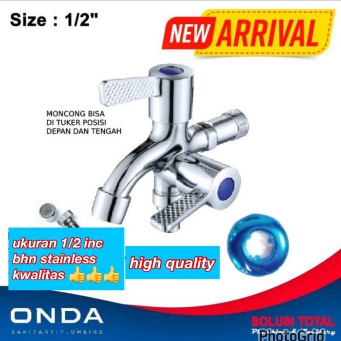 Onda สาขาก๊อกน้ํา/Onda 1/2 "ก๊อกน้ําคู่/Onda Onda ก๊อกน้ําฝักบัวอาบน้ําสแตนเลสจัดส่งฟรี
