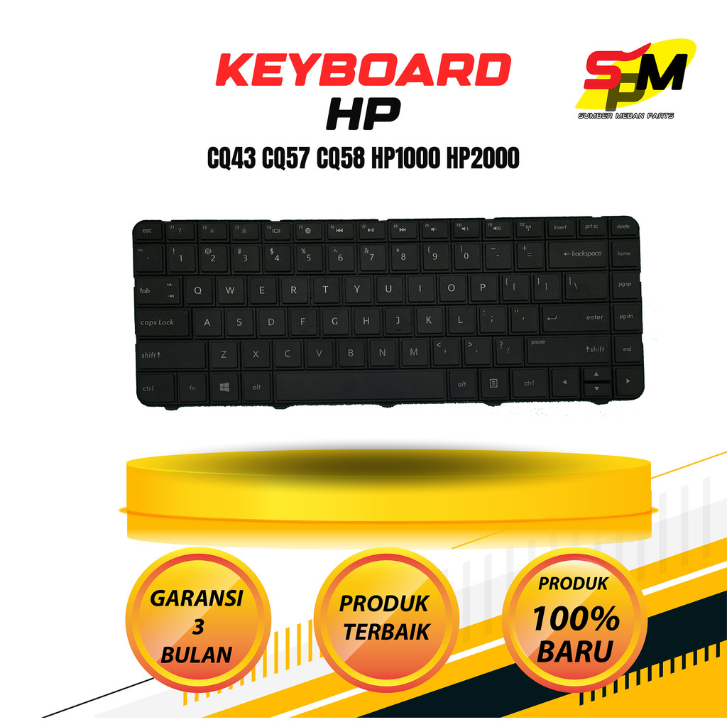 HP Compaq cq43 cq45 cq57 1000 430 431 64 435 คีย์บอร์ดสีดํา