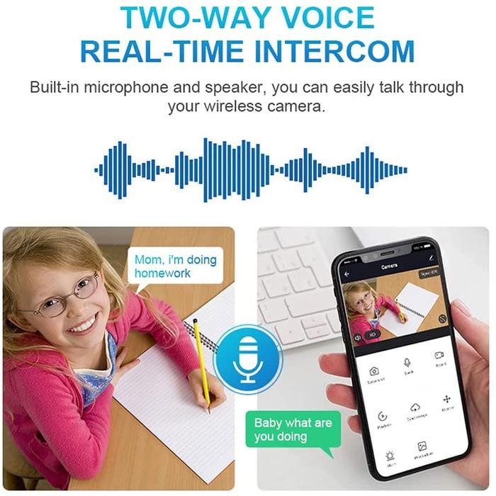 กล้องวงจรปิดหลอดไฟ WiFi กล้อง IP IR Motion Sensor E27 2MP 1080P