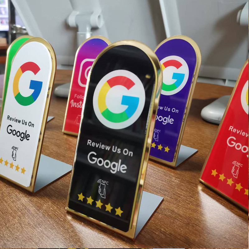 Instagram NFC Stand Google Review NFC Stand Tap สําหรับรีวิวทันทีอะคริลิคกันน้ํา