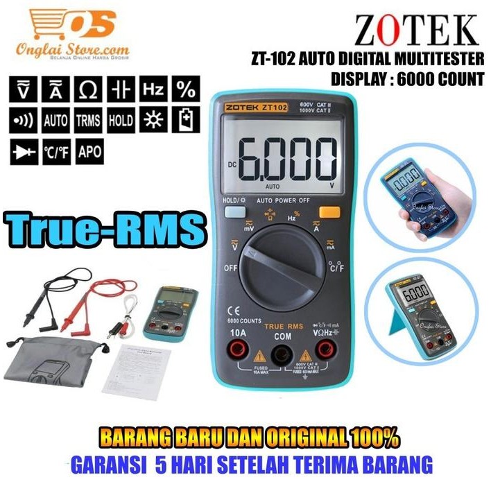 AVOMETER DIGITAL ZOTEK ZT102 / MULTITESTER DIGITAL ZT102 ต้นฉบับ